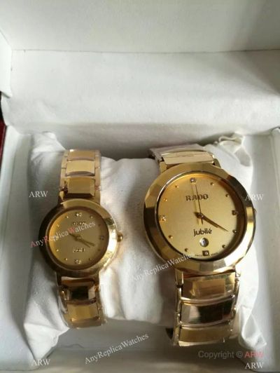 Copy Rado Jubile Tungsten Gold Watch Round Design